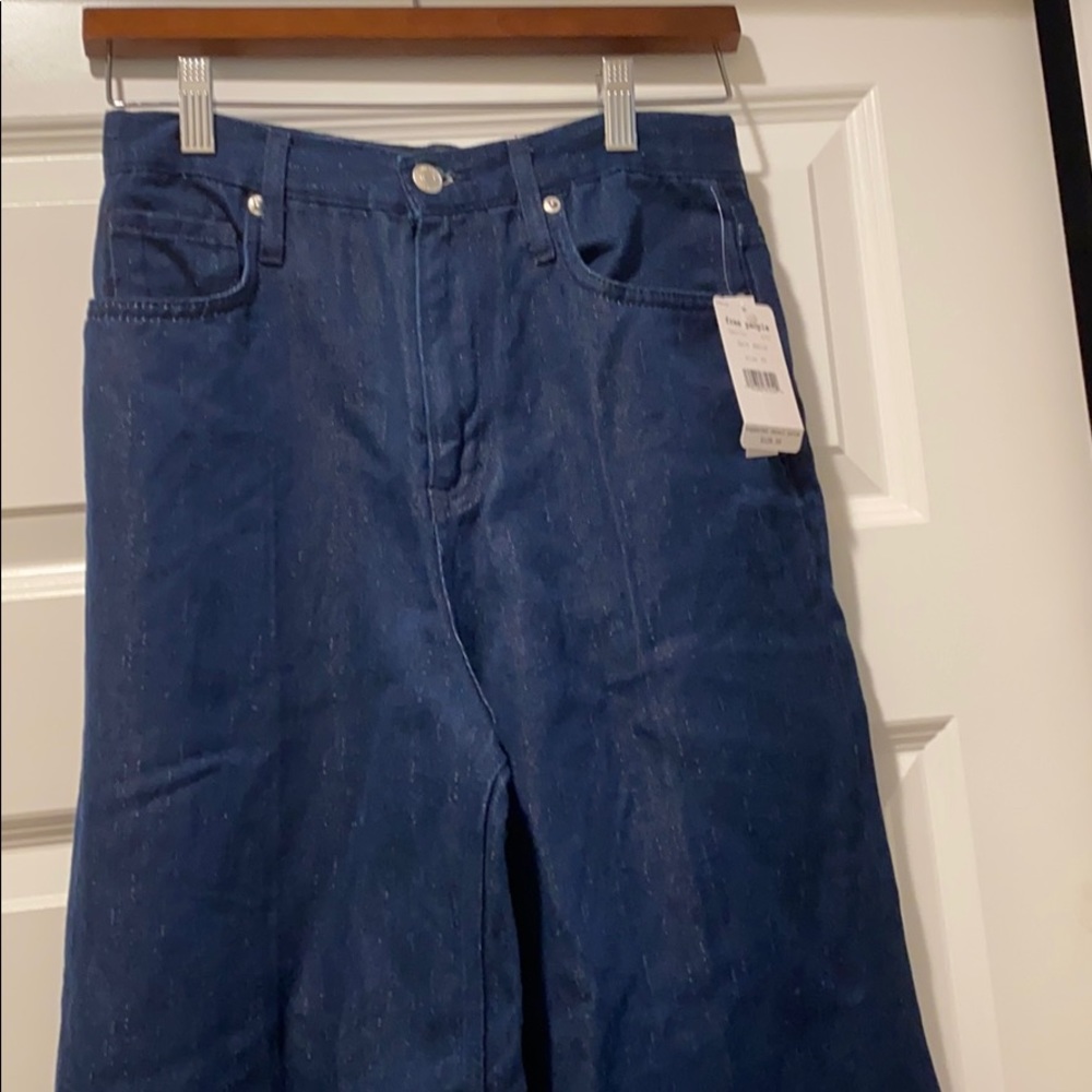 Free People Blue Flare & Wide Leg Jeans